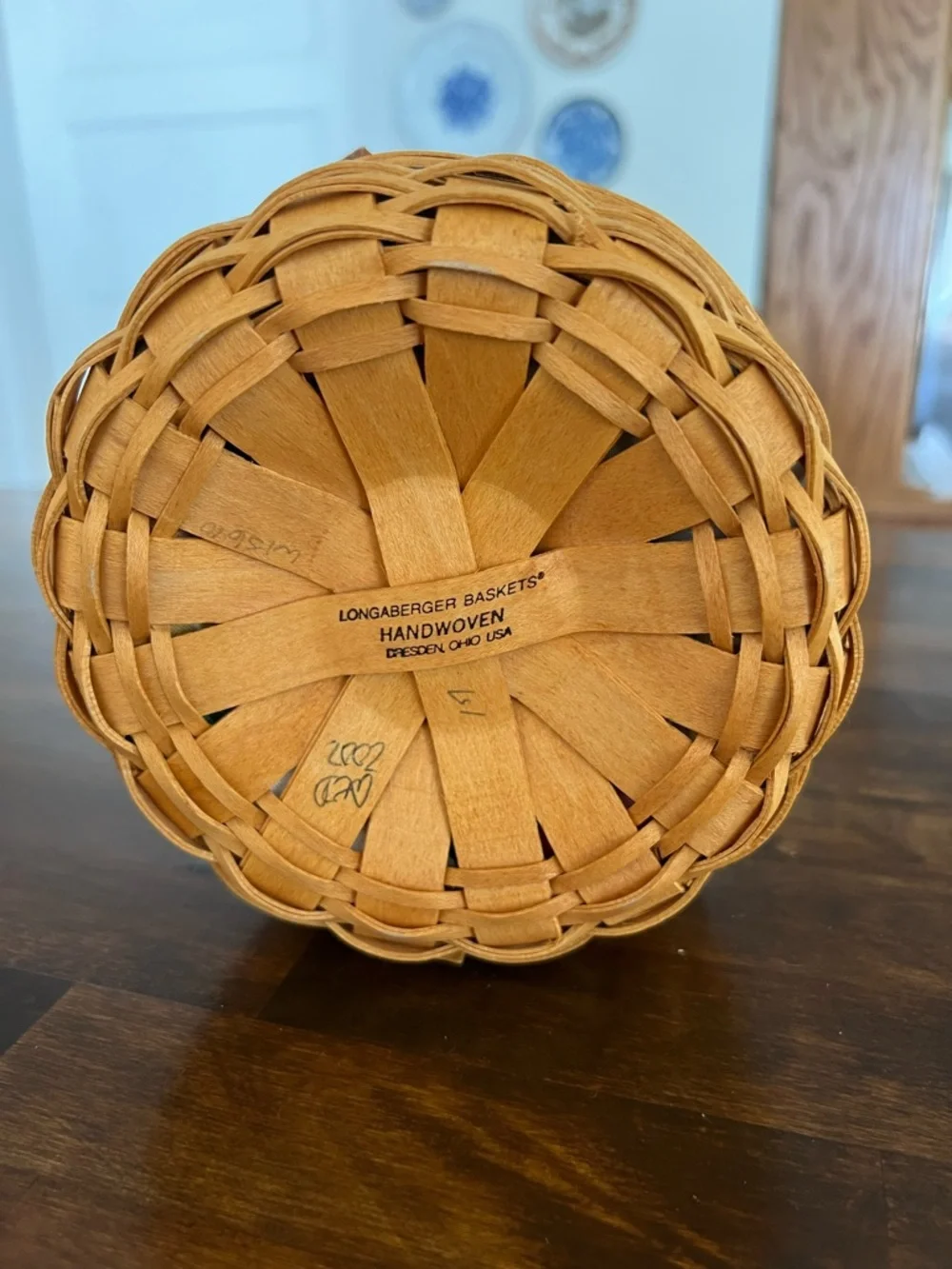 Longaberger, Saffron Basket, Garden Splendor Liner, 2002